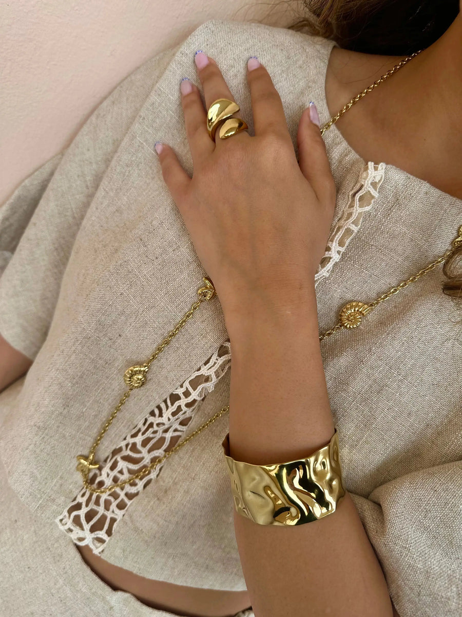Bague Vague Dorée MEYLICHARM JEWELRY